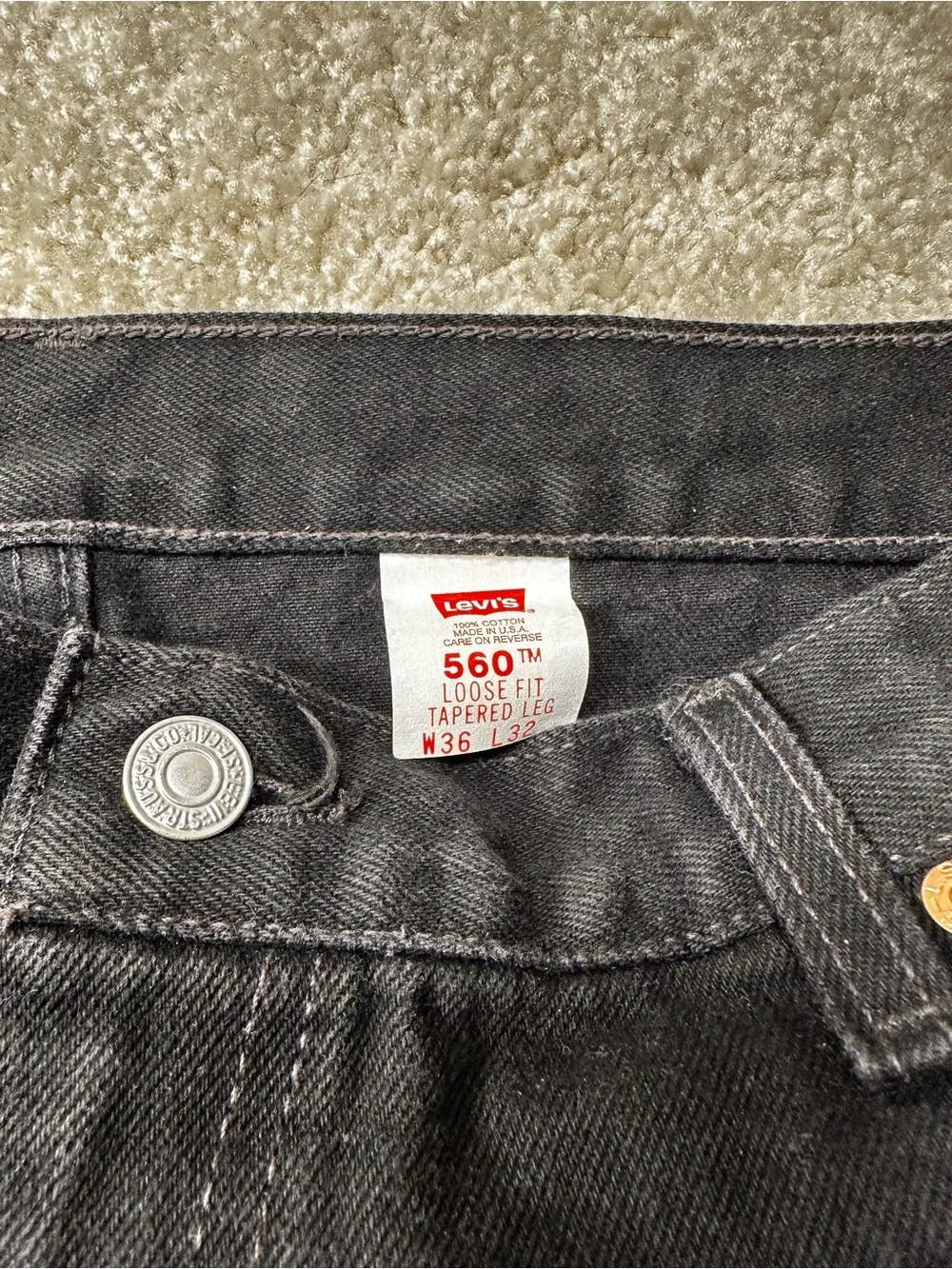 Vintage 90s Levi's 560s Men's Black Jeans